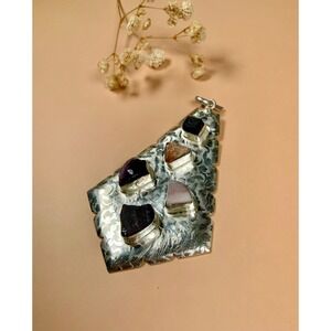 Magnificent Multi-Stone Magnetic Energy Statement Pendant